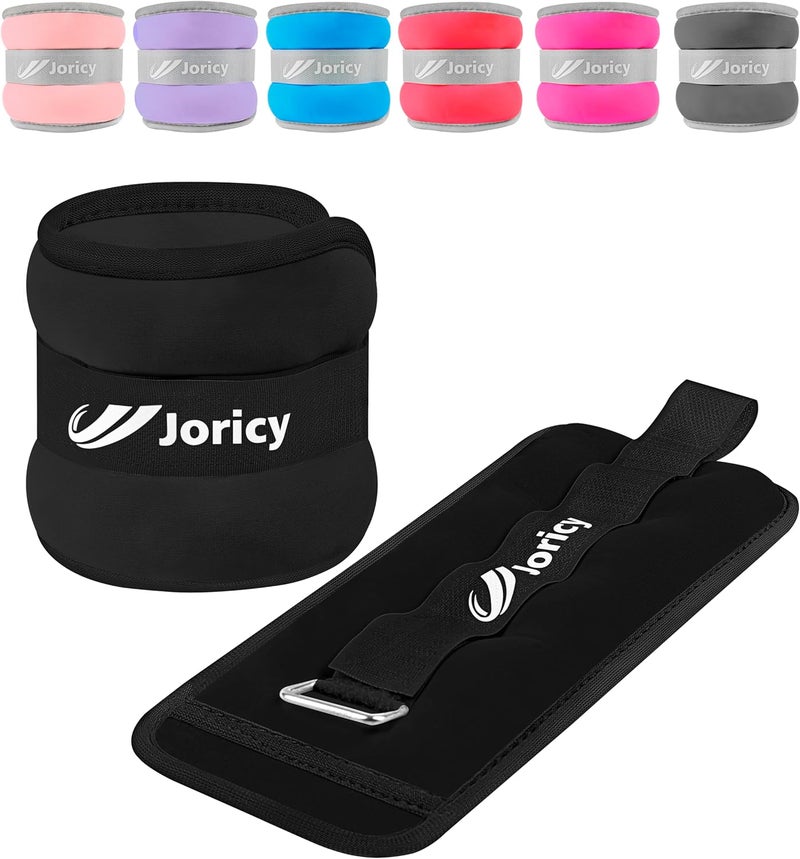 JORICY Ankle Weights A Pair of 1/2/3/4/6/8/10/12/20 LBS Wrist Leg Arm Weights for Women Men with Adjustable Straps, Strength weighted for Physical Therapy Running Walking Fitness Gym Workout - Image 1